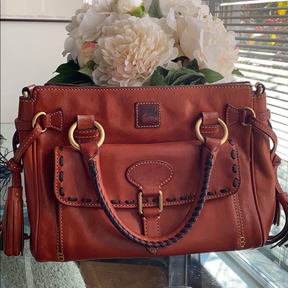 Dooney Bourke orange/brown leather purse